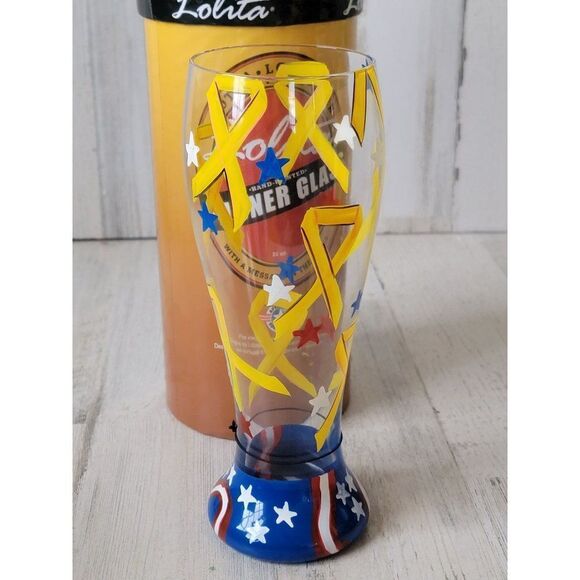 Lolita Yellow Ribbon beer drinkware decor USA - Picture 3 of 5